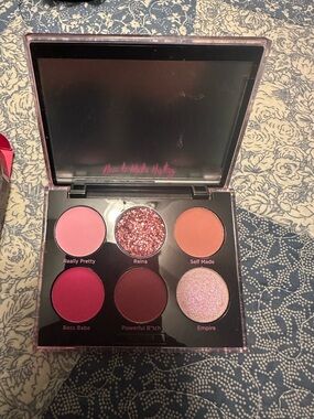 Dominique Cosmetics Eyeshadow Palette - Bold Pink, Red, and Glitter